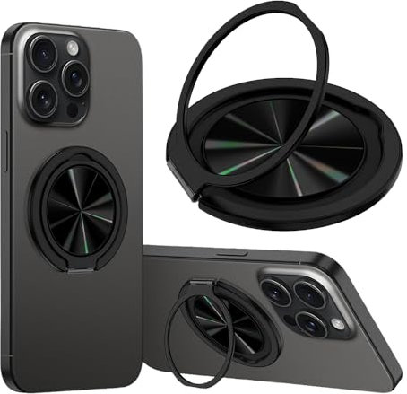 KOEMCY Supporto Telefono Rotante Anello Magnetico Cellulare Universale Staffa Smartphone Rotazione 360 Gradi Presa Sicura
