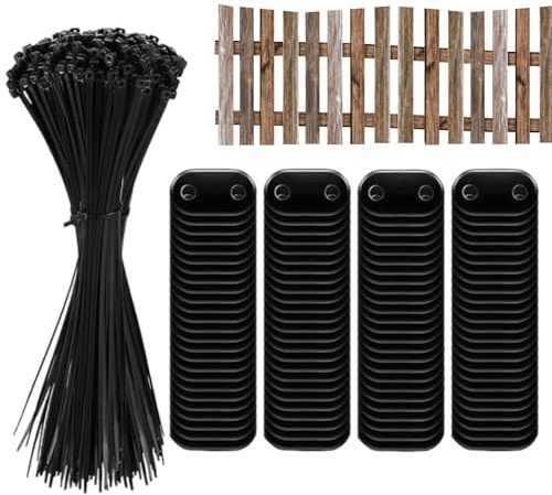 Kit De Fijación Para Cercas | Conjunto de Montaje para Cercas de PVC Privacidad - Accesorios resistentes a los rayos UV e Intemperies para Balcón, Terraza y Jardín