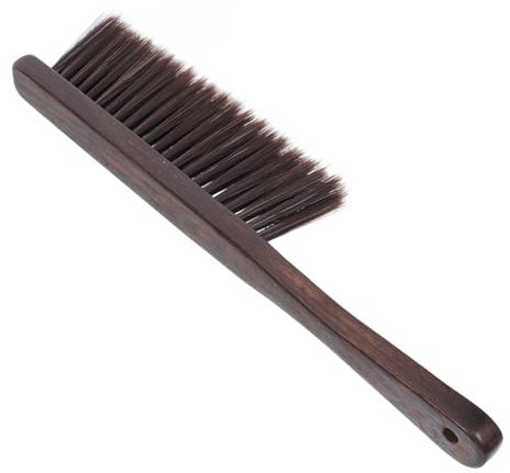 BESPORTBLE Long Handled Wooden Whisk Broom with Soft Bristles Dust Brush for Fireplace Car Sofa and Furniture Cleaning Non Scratch Design for Ash and Dust Removal