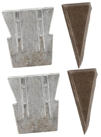 SOIMISS 4pièces Coin De Marteau Fer Robuste pour Renfort De Manche Lot de Cales Métalliques Installation Facile à Poser Résistant Et Accessoire De Réparation pour Outils De Menuiserie Et c
