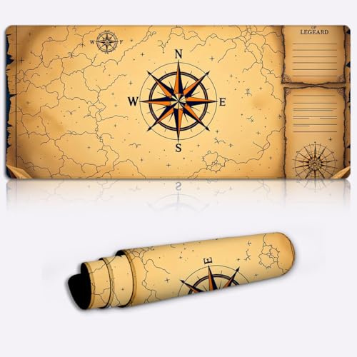 ancient navigation guide Printed PC Laptop Computer Mouse Mat Pad Non-Slip Rubber Base Pad Office Home Novelty Printed Desk Accessory Large Laptop Desktop Printed Art Ergonomic 600 * 350 * 4mm