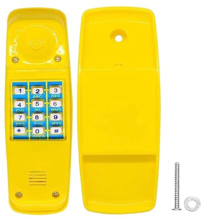KiBcsLic Altalena da Parco Giochi, Telefono, Attrezzatura da Esterno, Casetta Sull'albero per Giochi di Ruolo, Regalo Educativo, Giallo