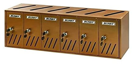 Blinky 2735806 Casellari Postali in Alluminio Ramato, K6 6-Box, 62x17.5x30
