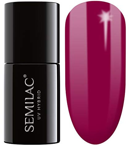 SEMILAC Gel Nail Polish 028 Classic Wine - Full Coverage Gel Polish - Soak Off Easy To Use LED/UV Nail Lamp - Long Lasting Manicure and Pedicure up to 3 weeks