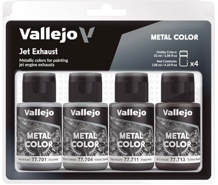 METAL COLOR SET: Aluminium Dope – 4 Hobby Colors