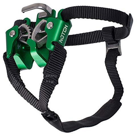 Notch Jet Step Foot Ascender with Unique Dual Cam has Less Spring Tension for Reduced Wear & Drag on the Climbing Line, use on Either Foot, Rope Diameter Range 11-13mm (41001)