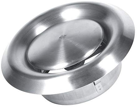 Edelstahl Entlüfter Ø 150mm & DIN 100mm, Hochwertiger 304 Edelstahl Rundventilator für Badezimmer und Küche, Rostfreie Lüftungsöffnungen, Einfache Installation