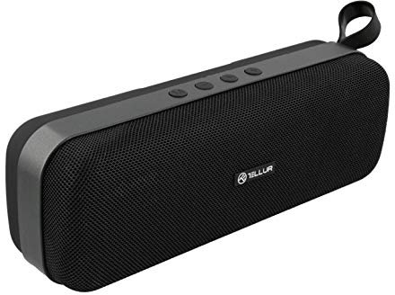 TELLUR Loop Bluetooth Lautsprecher mit Radio, 10W, Kompakte Musikbox Bluetooth mit True Wireless Stereo, Radio Bluetooth Box, Freisprechfunktion, USB, MicroSD/TF-Steckplatz, AUX-Buchse 3,5 mm, BT 5.0
