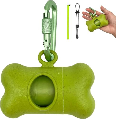 SHAOUMAN Hundekotbeutel-Spender in Knochenform Hundekotbeutel-Halter Hundekotbeutel-Spender mit auslaufsicheren grünen Kotbeuteln für das Gassi gehen mit dem Hund (Blau,1 Halter 15 Stück)