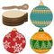 24pcs Bolas Navidad Madera con Cuerdas Decoración para Árbol Navidad Adorno Madera Navidad Bolas Navidad Madera Manualidades