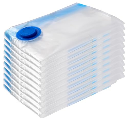 10 Stück 60x40cm Vakuumbeutel für Bettdecken Vakumierergerät Beutel Kleidung mit Ventil Reißverschluss Vakuumiergerät Aufbewahrungsbeutel Reise vakuumbeutel für Kleidung Klein
