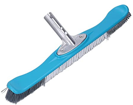 Cepillo para Piscina Cepillo para Piscina Cepillo de Limpieza Curvo Cabeza de Plástico Flexible Accesorios Hinchables de Nailon Tela de Nailon para Natación en Piscina,