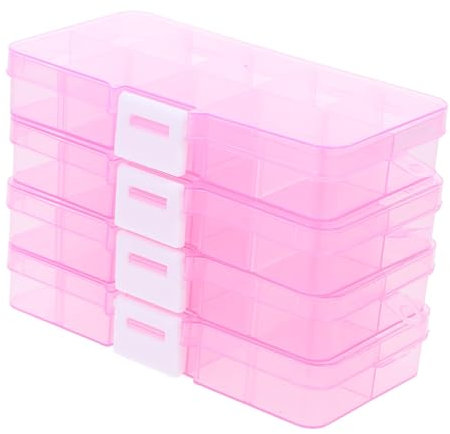 Scatola Da 4 Pezzi contenitore trasparente divisori per cassetti cestini Organizzatore per gioielli Contenitori per viti e bulloni bidone trasparente mini astuccio pp Generico