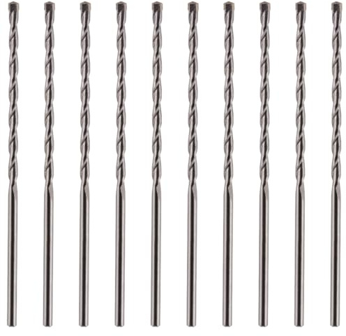 Rennie Tool - 10pcs 10mm x 150mm Long TCT Masonry Drill Bit Set | For Concrete Brick Porcelain Ceramic Tile Plastic Wood Etc. Tungsten Carbide Tipped For Standard Rotary Drills (NOT SDS)