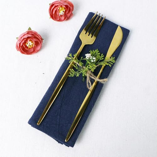 YOYOBO 6er-Set 30x45CM strapazierfähiges Hanf-Baumwollgewebe Stoffservietten Teller im japanischen Stil Wiederverwendbare Tischmatte für Küche Esszimmer Hochzeit