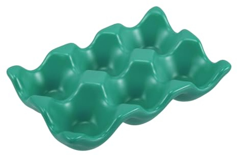 Mipcase Porta Uova Facile da Pulire e Isolante in Ceramica per Frigorifero 6 Scomparti per Cucina e Area Pranzo