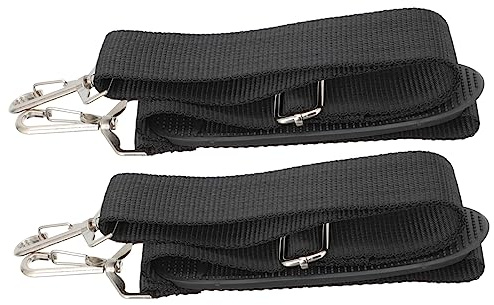 SECFOU 2pcs Violin Cases Back Straps, Adjustable Canvas Instrument Case Shoulder Strap with Padded Shoulder Pads, Firm Metal Buckle for Outdoor Performance
