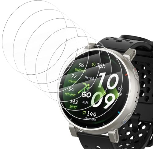 Hianjoo 6 Piezas Protector Pantalla Compatible con Amazfit Active 3 Premium 45mm, Active 3 Premium Protector de Pantalla Cobertura Completa Film Láminas [Resistente a Rayones] [Anti-Shatter]
