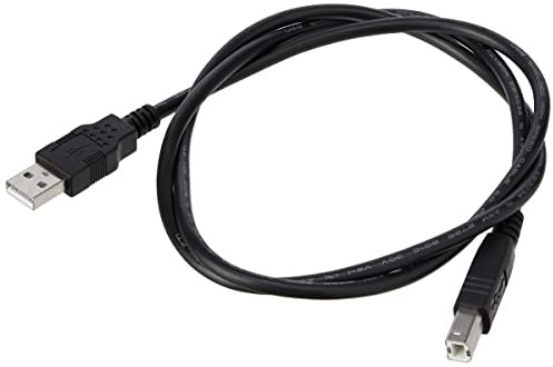 C2G USB-Druckerkabel, USB 2. 0 A auf B Kabel. Kompatibel mit Druckern und Scannern von HP, Epson, Brother, Samsung, Cannon und allen anderen USB A/B-Geräten (1M, Schwarz)