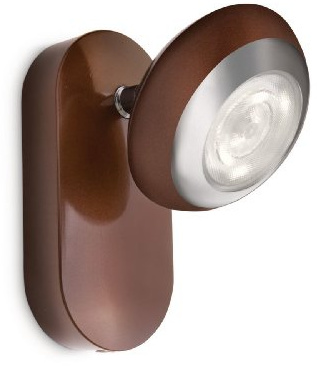 Philips myLiving Sepia LED Aufbauspot, 1-flammig, braun 571704416