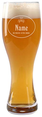 Leonardo Weizenglas Taverna 0,5l mit Gratis Gravur - Freund guten Bieres - mit Wunschnamen