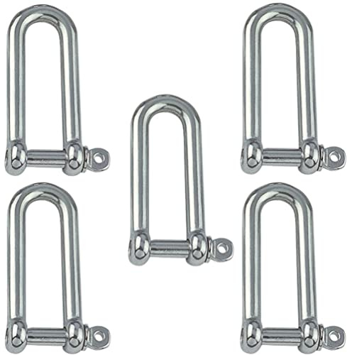Versandbox24 5 Stück Rundschäkel 4mm Edelstahl A4 Lange Form