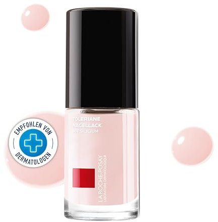 La Roche-Posay Toleriane, Smalto per Unghie, Unghie Fortificate e Protette, Colore: Brillante, Con Silicio e Filtro Solare Mexoryl XL, Colore: Rose 02, 6 ml