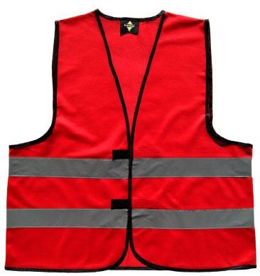 Korntex Praktische Unisex Funktions-/ Warnweste mit Reflektionsstreifen WW100, 1 Stück, XXL, rot, LSH0001882G0049F0025