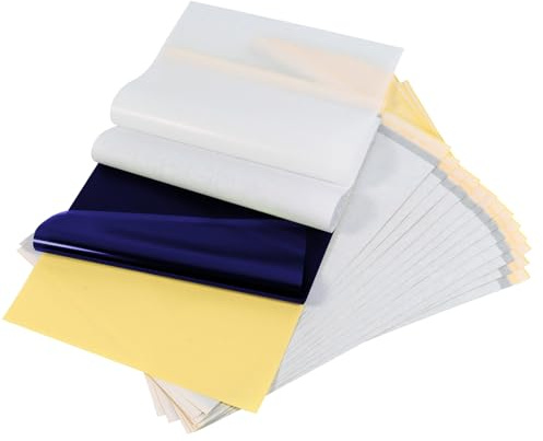 LifeBasis 20 Blatt Tattoo Thermo Transfer Papier Matrizenpapier 4 lagig MEHRWEG Temporary Weiß 1