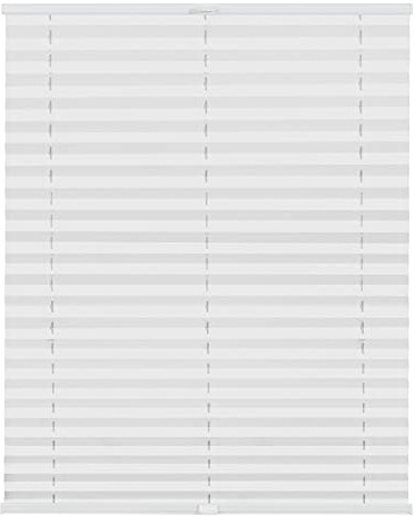 Lichtblick Plissee Klemmfix nach Maß, ohne Bohren, verspannt, Verdunkelung, Blickdicht, Made in Germany, Verdunklungsplissee - Weiß 70 cm x 210 cm (B x L)