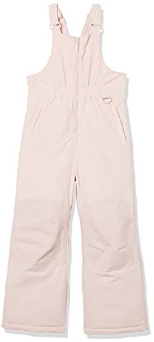 Amazon Essentials Girls' Water-Resistant Ski & Snow Bib Overall, Light Mauve, Small