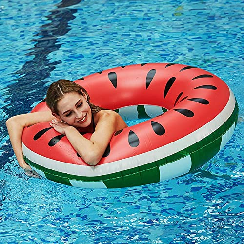 Rubber Ring for Swimming, Inflatable Ring, Large Swimming Ring Beach Toy, Swimming Tube Pool Float for Adults (75 cm) (red)