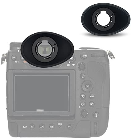 JJC Große Weiche Silikon-Augenmuschel Okular für Nikon Z8 Z9 Zf | 24,5mm verlängert, für das Original-Okular DK-33 von Nikon, verhindert Streulicht und sorgt so für ein klareres Sucherbild
