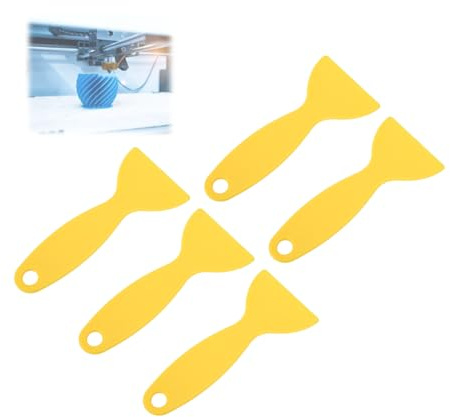 Spatola in Plastica da 5 Pezzi per Stampante 3D, Raschietto Flessibile per Rimozione Resina Stampa 3D, Strumento di Installazione Adesivo per Rimozione Bolle d'Aria per Toppe,
