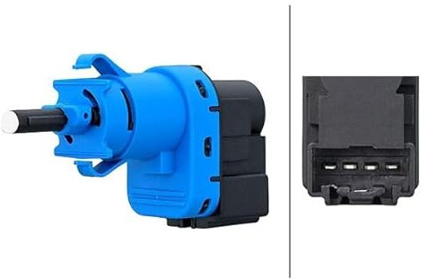 HELLA 6DD 010 966-711 Bremslichtschalter - 12V - 4-polig - Flachstecker - Schließer - elektrisch