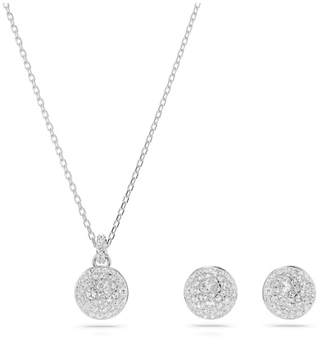 Swarovski Conjunto Meteora, Blanco, Baño de rodio