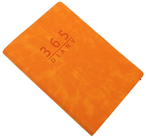 Amosfun Zeitplan Notizblock Klein Weiches Kunstleder Orange Tragbarer Planer Für Büro Schule Reisen Zeitmanagement Notizbuch Für Studenten Und Aufgabenplanung