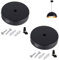 Rosone Lampadario Soffitto Nero, Rosone Soffitto Rosone Lampadario Soffitto Rosetta, Kit Rosone Tondo, Rosetta per Lampade Nero, Lampada Soffitto Baldacchino Baldacchino in Metallo, 2 Pezzi