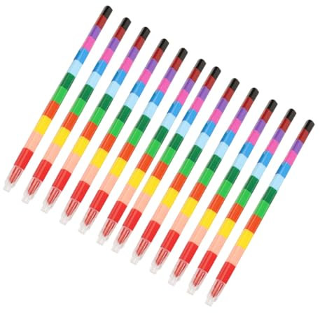 Operitacx Abnehmbare Buntstifte 16 Stück 12 Farbstift Für Kinder Buntstifte Goodie-bag-füller Farbige Stifte Pastellmarker Wachsmalstifte Öl-pastell Stapelbare Buntstifte