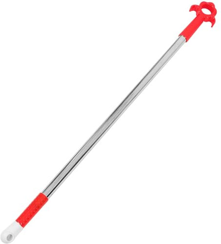 PRETYZOOM Hilfshebel zum Öffnen des Fensters Teleskopzugstange Federspannstangen Fenstervorhänge Gardinenstange Stange für Jalousien Blindstock mit Haken Muster Fensterstange Werkzeug Metall