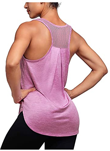 Canotta Sportiva Donna Lunga Senza Maniche Sciolta E Traspirante Tank Top per Corsa Palestra Fitness Pilate Ginnastica Sport Atletica Divertente Curvy Tinta Unita