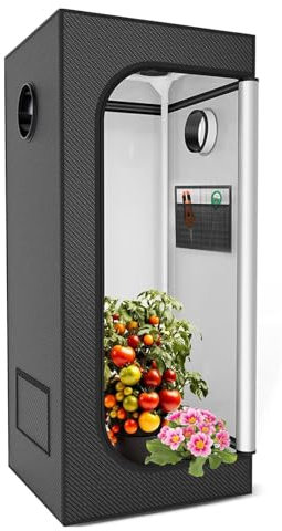 Tente de Culture Intérieure pour Aerogarden, Mini Serre 40x40x120 cm,Tente de Culture Hydroponique Indoor en Tissu Oxford, avec Ouverture Zippée, pour Légumes, Fruits, Plantes