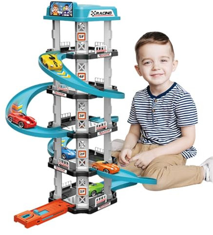 Car Service Parkhaus Parkgarage Spielset Parkhaus Auto Garage Spielset Für Kinder Ab 5 Jahren Parkgarage Spielzeug Zuhause Parkhaus Rennstrecken Spielset