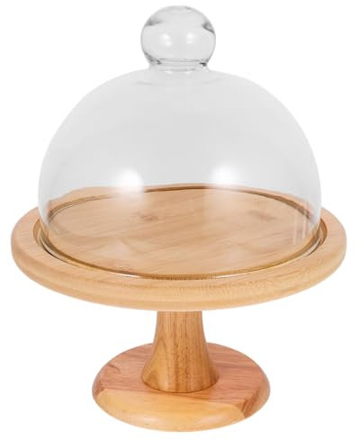 PRETYZOOM 1 Jeu grand moule à gâteau wedding decorations plateau de presentation présentoir à gâteau avec plat de service rond verre stand de desserts de fête plaque de pâtisserie Khaki