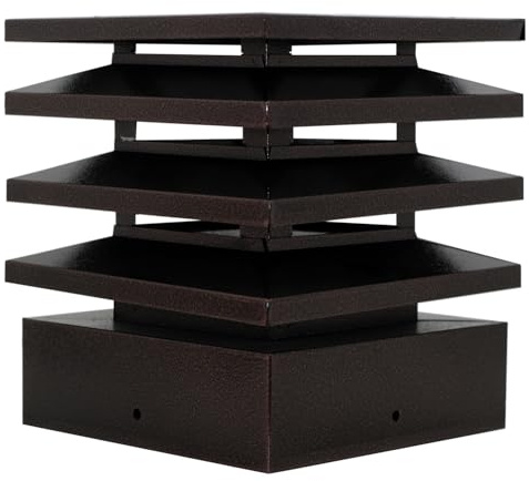 ALLINOX Terminale Architettonico Comignolo Antivento Canna Fumaria TESTA DI MORO Fumaiolo Quadrato Per Camino Anti Intemperie (22x22)