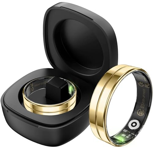 findtime Ultra Thin Smart Ring Heart Rate Monitor Sleep Tracker Gesture Control Ring Blood Oxygen Fitness Tracker Blood Pressure Step Counter Pedometer Waterproof Health Smart Rings for Men Women
