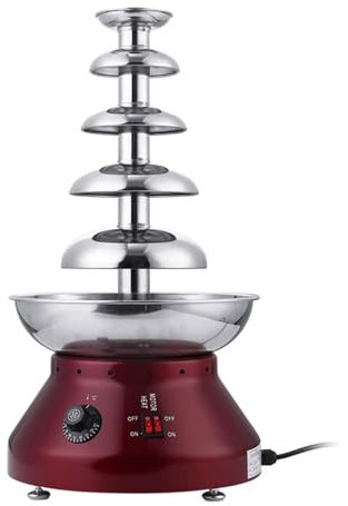 YHJLZNA Chocolate Fountain Machine, 5 Tier Chocolate Fountain Fondue Machine,Ease of assembly,Hot Nacho Cheese Fountain for Parties,Cheese, Ranch,Sauce,Wedding