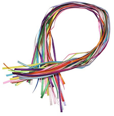 TOVINANNA 30piezas Cintas Trenzadas De Satén Coloridas Para Pelo Accesorios Decorativos Diy Para Trenzas y Dreadlocks Multi Colores Satinados Para Manualidades y Adornos