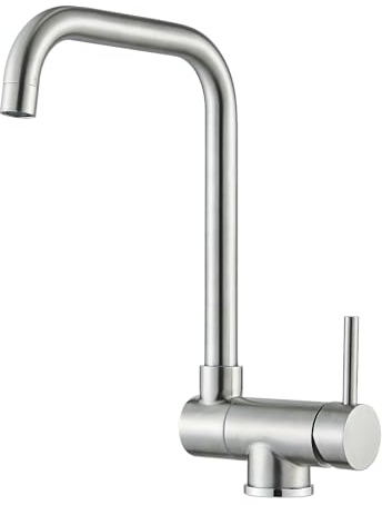 Saeuwtowy Mitigeur Cuisine Rabattable,Robinet Cuisine Pliable Pivotant à 360° Pour,Robinet Cuisine Pliable Pour Fenêtre,Mitigeur Evier Cuisine En Acier Inoxydable 304(Brossé)