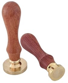 Sigillstämpelset | 2 stycken | olika storlekar 20 mm – 30 mm | bröllopsstämpel för fräsning | egendesign | DIY | vaxtätning med handtag | anpassa själv | logotyp bröllop (30 mm)